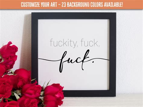 Fuckity Fuck Fuck Fuck Poster Funny Poster Art Etsy