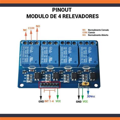 Placa De 4 Canales A Relé 5v Con Optoacoplador Y Led Arduino Robot