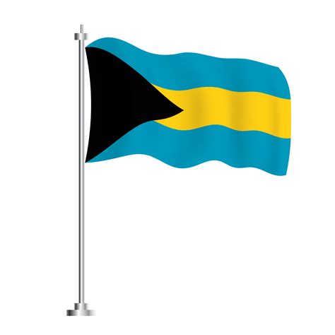 Bahamian Flag Isolated Wave Flag Of The Bahamas Country 17797286 Vector Art At Vecteezy