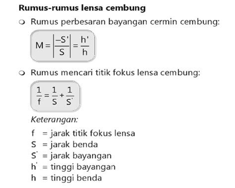 Mengenal Sifat Lensa Cembung Jenis Dan Rumus Menghitungnya Nasional