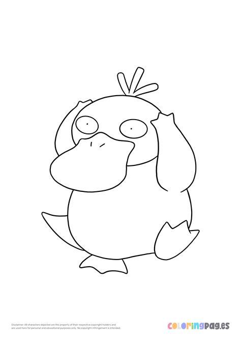 Pokémon Psyduck Coloring Page