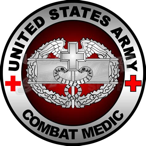 Us Army Combat Medic Sticker Round Item Ar 076 Usa Military