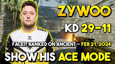 Epic Ace By Zywoo On Ancient Triple Quadro Faceit Ranked