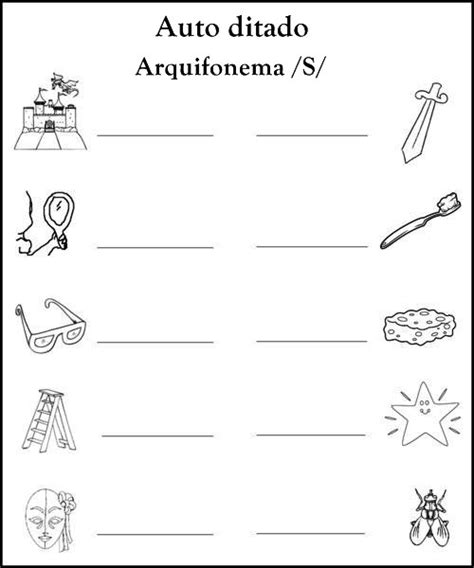 Fonoaudiologia Atividades Auto Ditado Arquifonemas