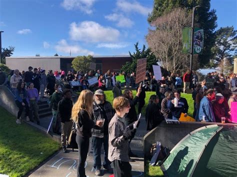 Cal Poly Humboldt Students Hold Rally Against Change In Housing Policy