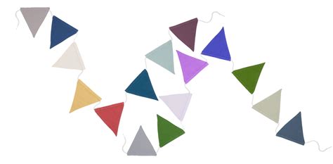 Party Triangular Cloth Flag Cut Out Isolated Transparent Background