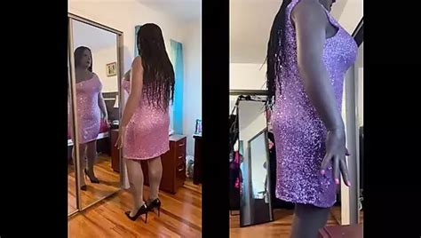 Danae In Purple Asymmetric Glitter Dress Nude Pics Xhamster