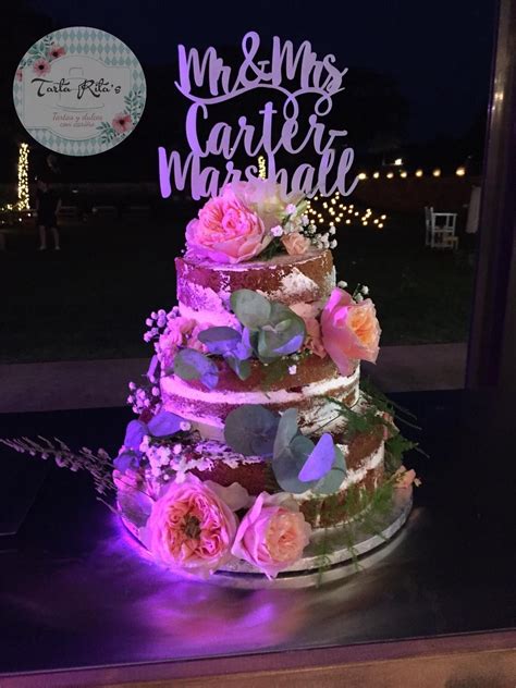 Naked Cake Con Flores Cake Naked Cake Birthday Cake