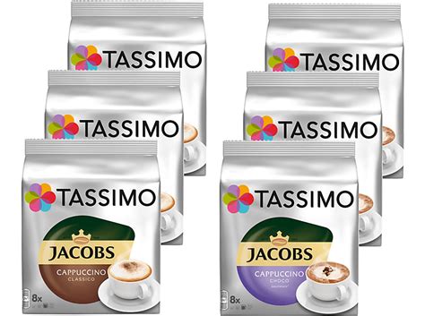 TASSIMO Cappuccino Mix-Paket 3x Classico + 3x Choco Kaffeekapseln ...