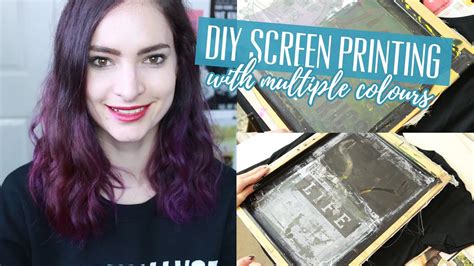 Diy Screen Printing Multi Colour Designs Charlimarietv Youtube