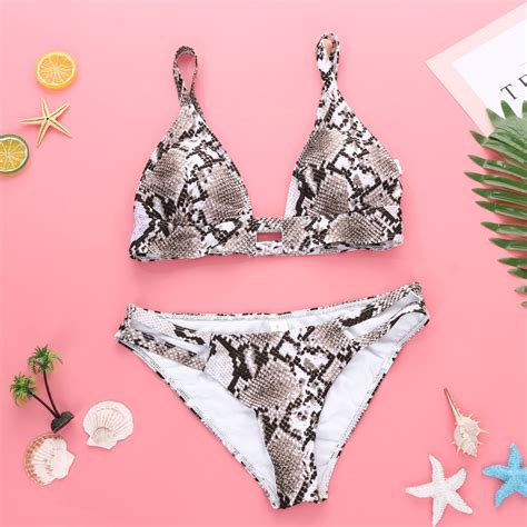 Finelylove Sexy Swimsuit For Women Lightly Lined Sport Bra Style Bikini Gray S Walmart