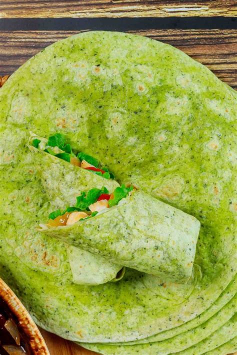 Healthy Spinach Wrap Spinach Tortilla Izzycooking