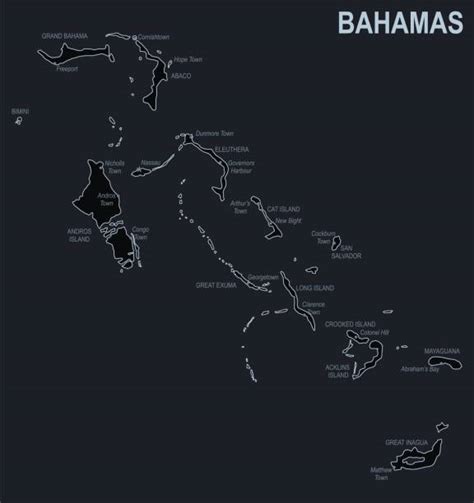 Bahamas Map Vector Illustrations Royalty Free Vector Graphics And Clip