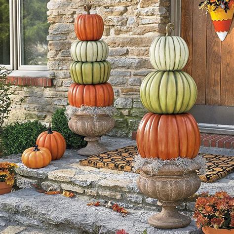 Three Stack Pumpkin Topiary Grandin Road Pumpkin Topiary Fall