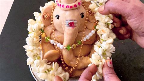 How To Make Lord Ganesha With Wheat Flour Homemade Ganesha Youtube