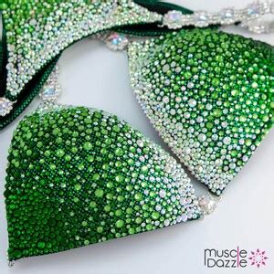 Green Crystal Competition Bikini CB463 Etsy