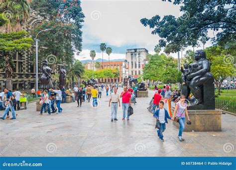 Beautiful Botero Plaza In Medellin City Colombia Editorial Stock Image