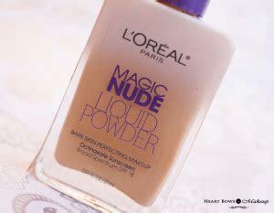 L Oreal Paris Magic Nude Liquid Powder Foundation Review Swatches Heart Bows Makeup