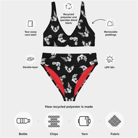 Gothic Vampire Bat Babies Bikini High Waisted Plus Size Etsy