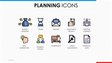Planning Icons Free Powerpoint Template