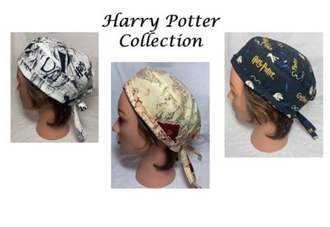 Harry Potter Scrub Cap Marauders Map Scrub Hat Gryffindor Scrub Cap Etsy