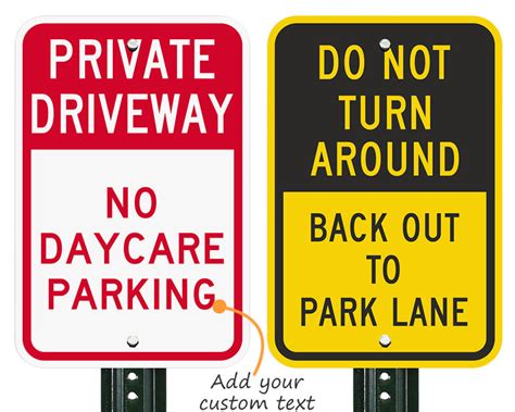 Custom Do Not Block Driveway Signs - Tough Aluminum Signs