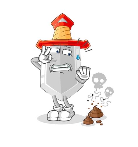 Premium Vector Sword With Stinky Waste Illustration Character Vector