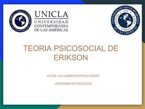 Teoria Psicosocial De Erikson Pptx