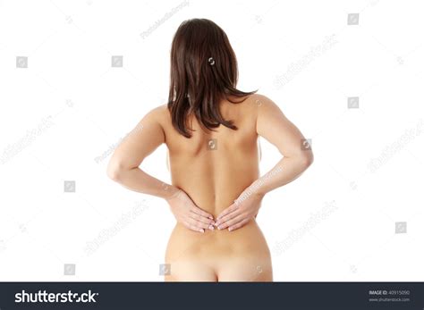 Nude Woman Behind Back Pain Concept Stock Photo 40915090 Shutterstock