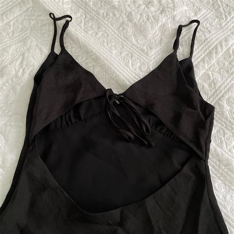 Glassons Black Fitted Slip Dress Brand Glassons Depop