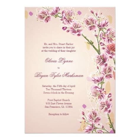 Lilac Purple Watercolor Flowers Wedding Invitation Zazzle