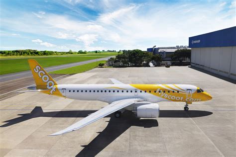 Azorra entrega primeiro Embraer E190 E2 para Scoot Poder Aéreo