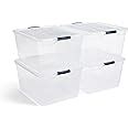 Rubbermaid Cleverstore Clear 71 Qt 18 Gal Pack Of 4 Stackable Large