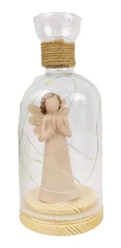 Anjo Rezando Nude Barroco Cúpula x x cm Fio De Led Parcelamento sem juros