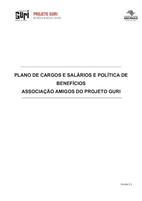 Pdf Plano De Cargos E Sal Rios E Pol Tica Benef Cios Pdf