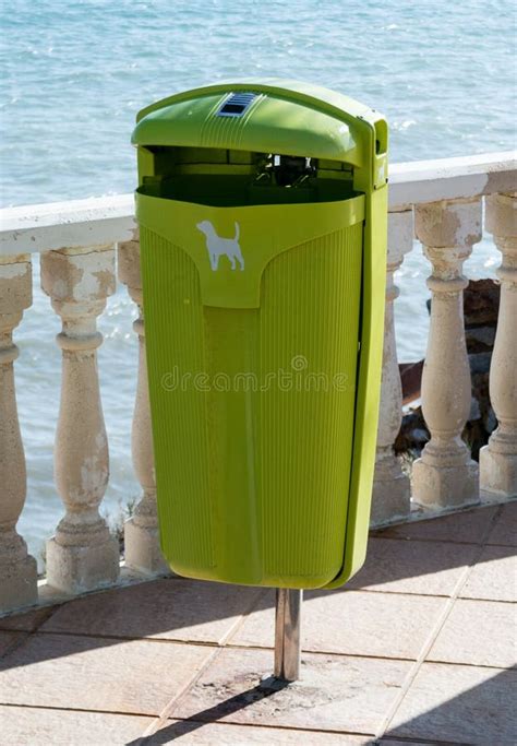 Dog Poo Bin Stock Image Image Of Pole White Promenade 107970729