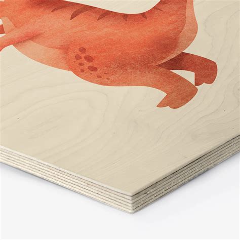 Hexagon Hout Dino Be Brave T Rex Tunaboylu Wall Art Nl