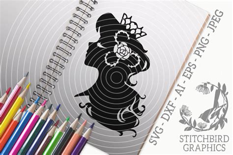 Sleeping Beauty SVG Silhouette Studio Cricut Eps Dxf AI PNG By