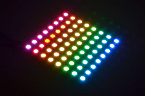 Ws2812 Rgb 8x8 Led Panel 64 Addressable Led Module Bc Robotics