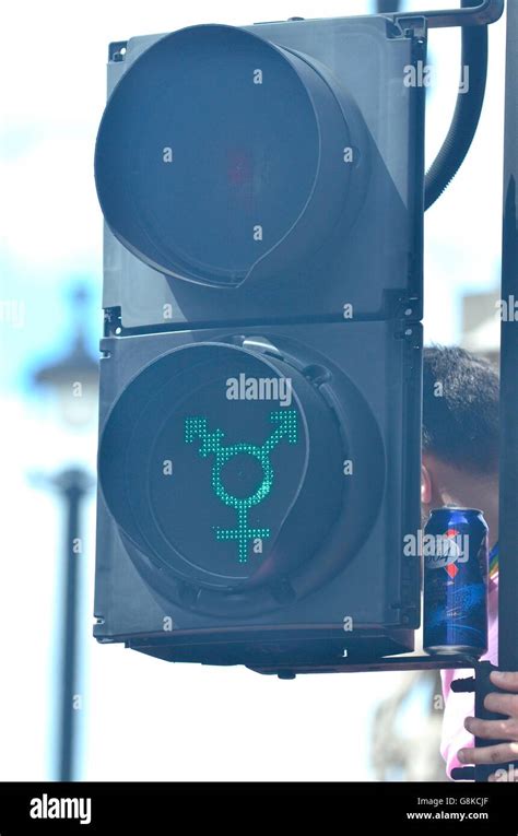 Traffic Lights At The Gay Pride Parade London England UK Stock Photo Alamy