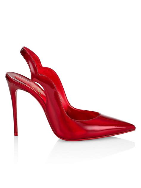 Christian Louboutin Hot Chick Leather Slingback Pumps In Red Lyst