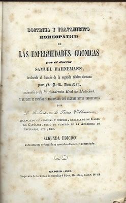 Doctrina y tratamiento homeopático de las enfermedades crónicas por