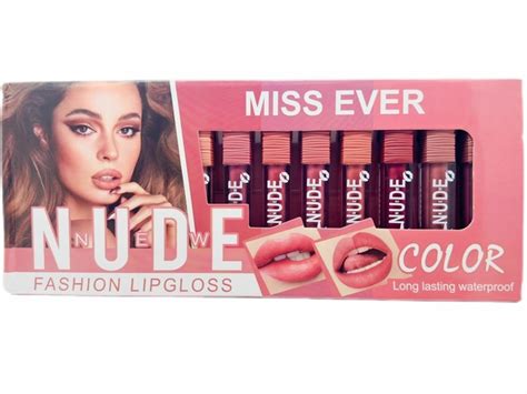 KIT LABIAL NUDE X12 MISS EVER Comprar En TINA BEAUTY