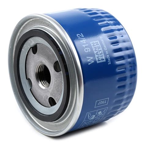 W 914/2 MANN-FILTER Oil filter 3/4-16 UNF, with one anti-return valve ...