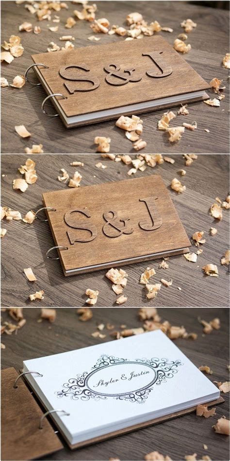 Rustic Wedding Guest Book Wooden Wedding Guest Book Guest Book