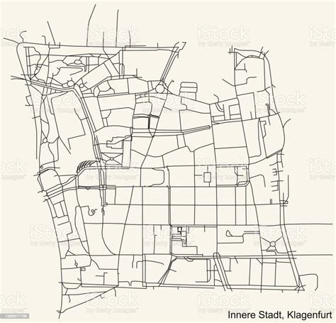 Vetores De Mapa De Estradas De Rua Do Distrito Innere Stadt Klagenfurt E Mais Imagens De Alpes