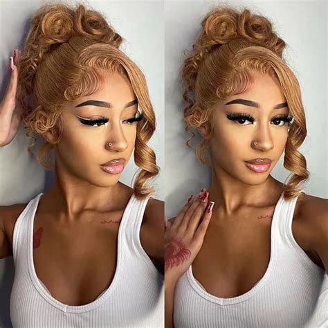 Honey Blonde Body Wave Wig X X Hd Lace Front Wig Human Hair Wig Tinashe Hair