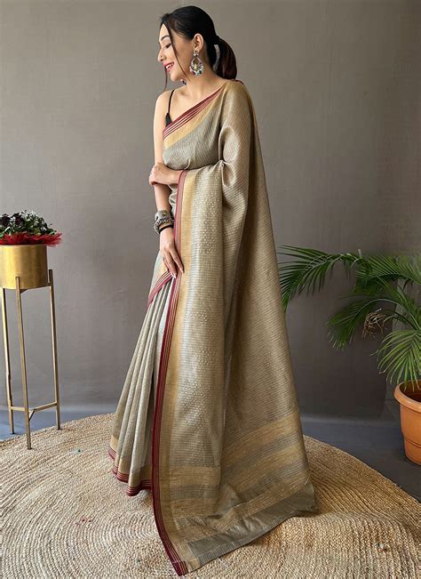 Buy Green Soft Silk Weaving Festival Wear Saree Online From Surat