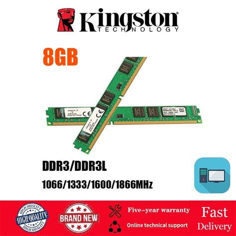 【พร้อมส่ง】Kingston แรมหน่วยความจํา 8GB DDR3 DDR3L DIMM 1066 1333 1666 ...