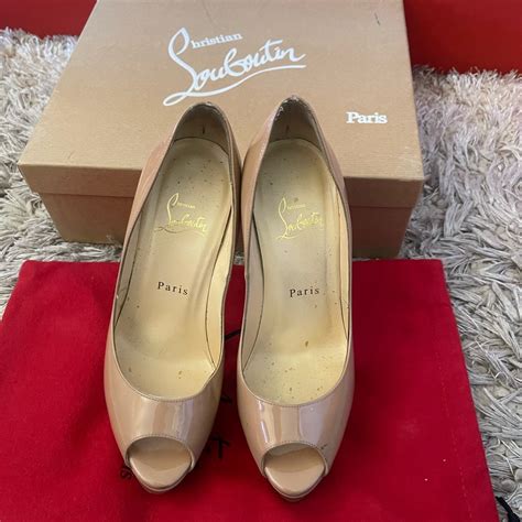 Aut Christian Louboutin Lady Peep Nude Size Gem